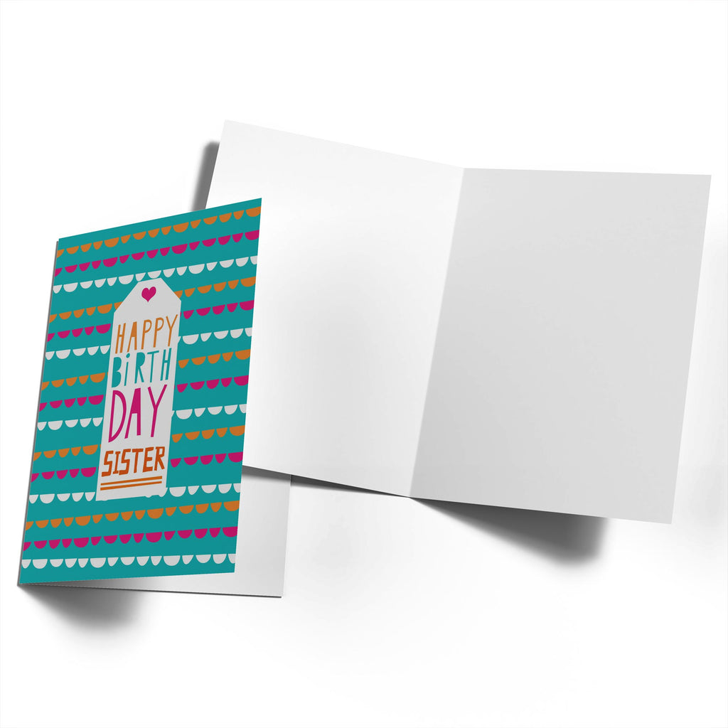 Sister Happy Birthday Wrapped Present Tag