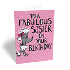 Sister Birthday Fabulous Illustrated