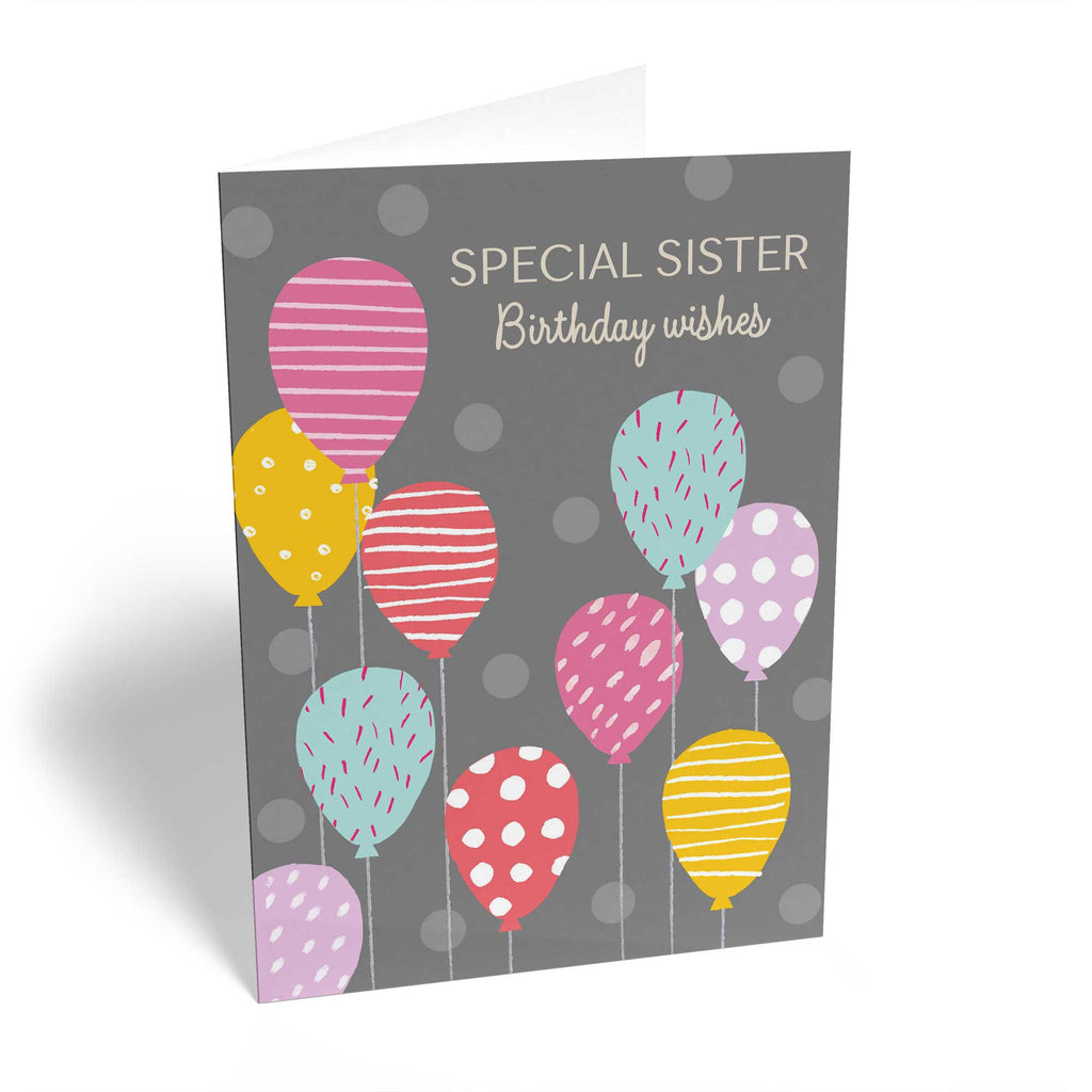 Sister Birthday Wishes Special Patterned Balloons