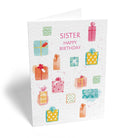 Sister Happy Birthday Wrapped Gifts Presents