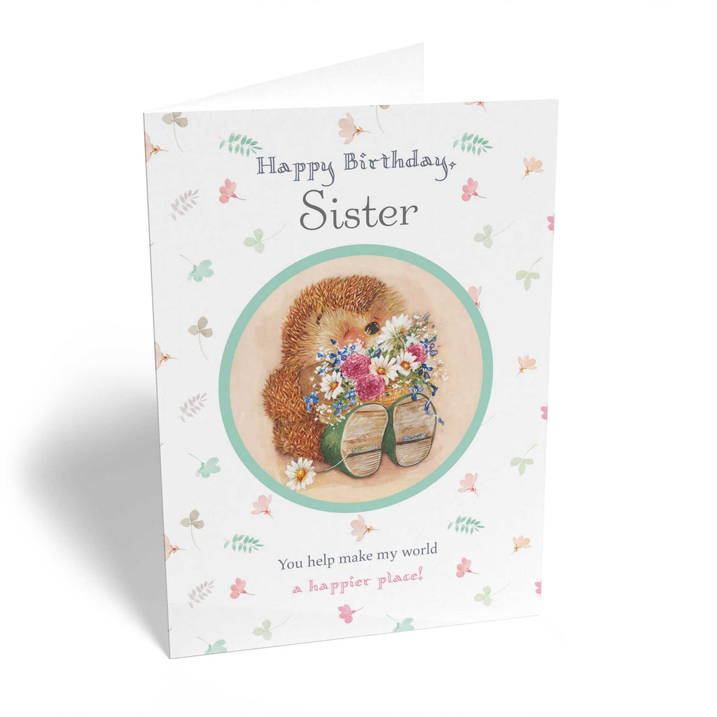 Sister Birthday Cute Country Companions Hedgehog