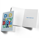 Dad Happy Birthday Contemporary Colourful Text