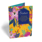 Sister Traditional Multicoloured Flowers Text