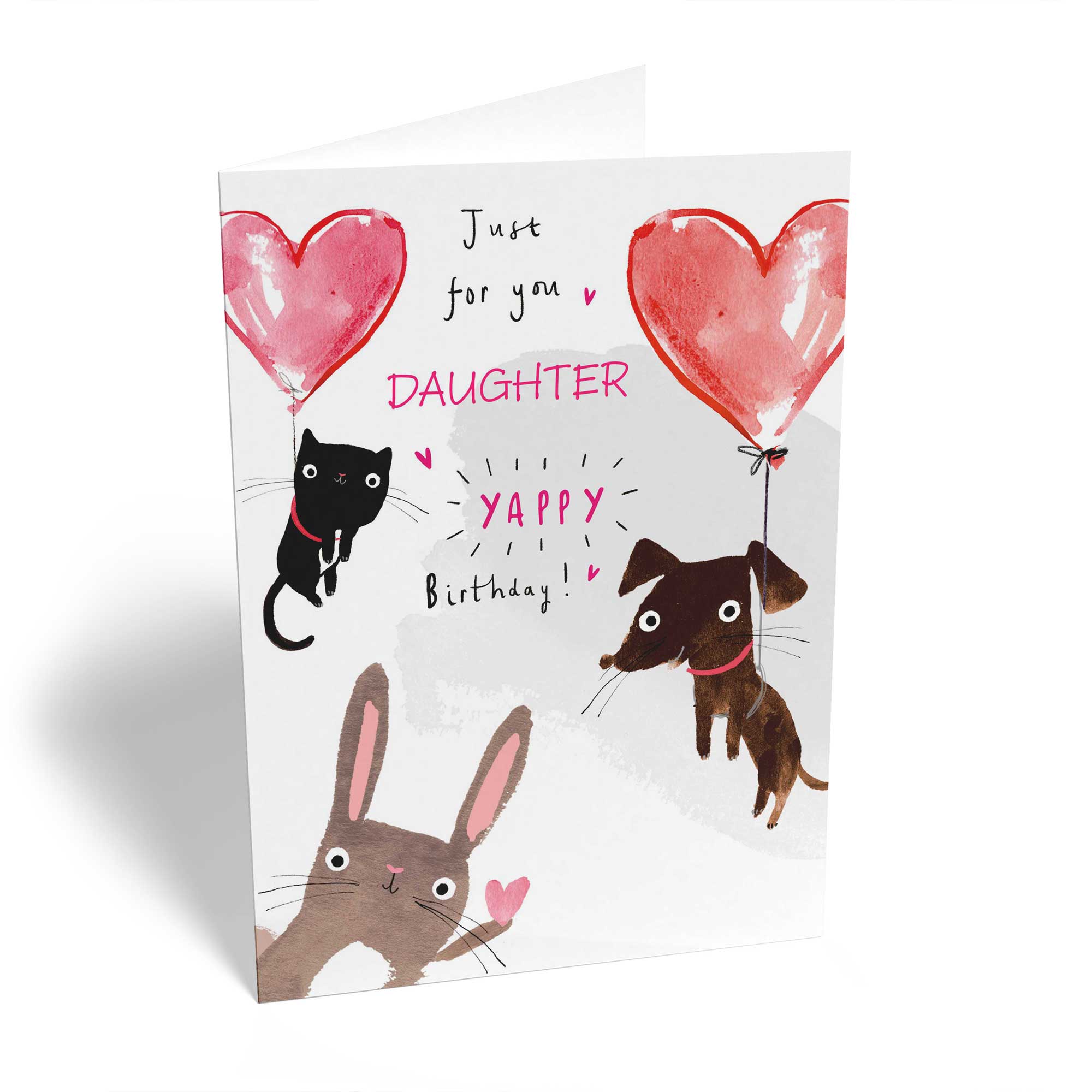 Cute Daughter Balloons Rabbit Dog Cat