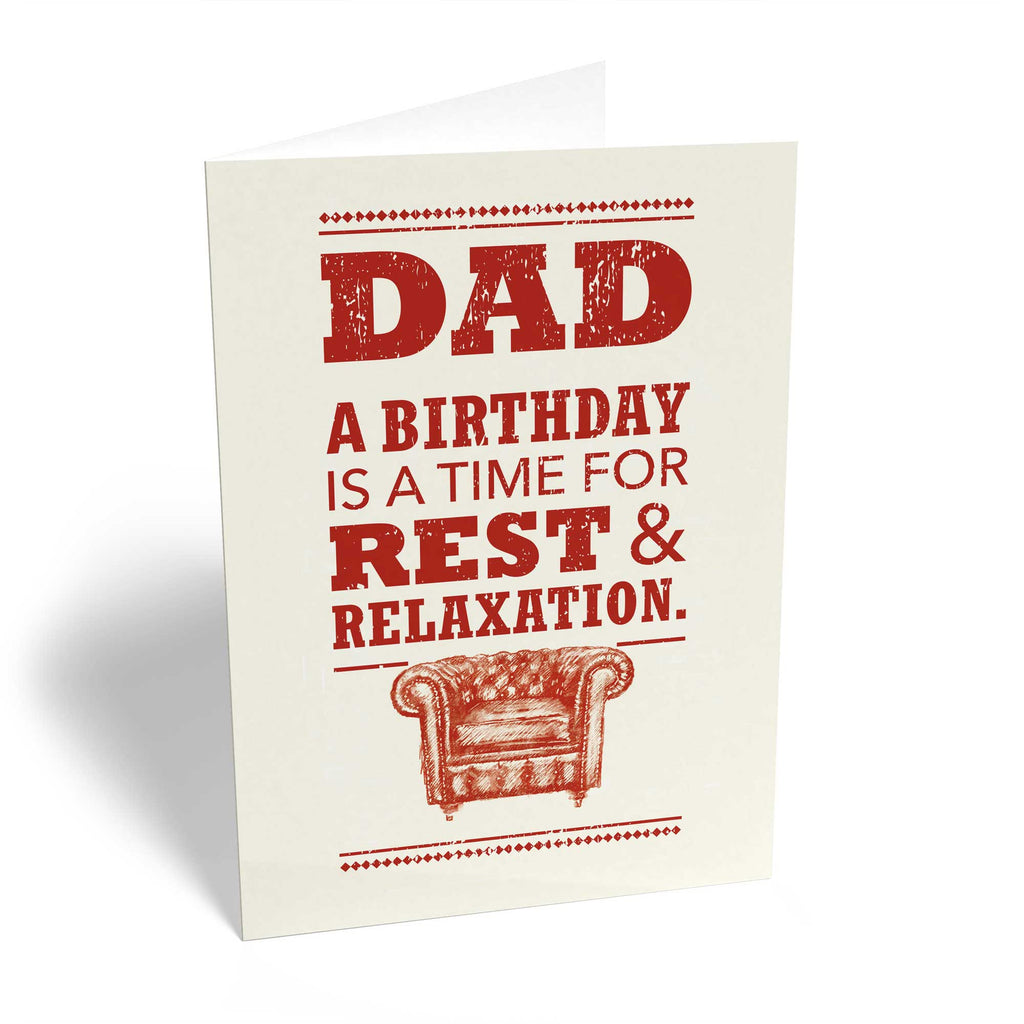 Dad Funny Birthday Time Rest Relaxation