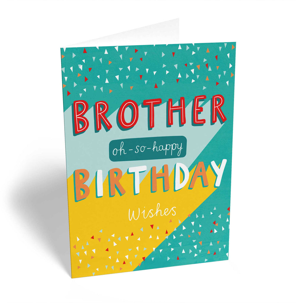 Brother Birthday Happy Multicoloured Text Based