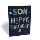 Son Happy Birthday Multicoloured Text