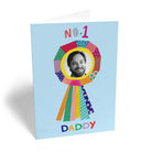 Daddy Number 1 Photo Upload Rosette Frame