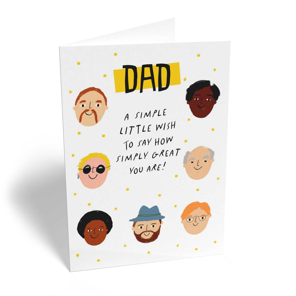 Dad Illustrated Faces Editable Text