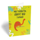 Thank You Teacher Editable Cute Dinosaur