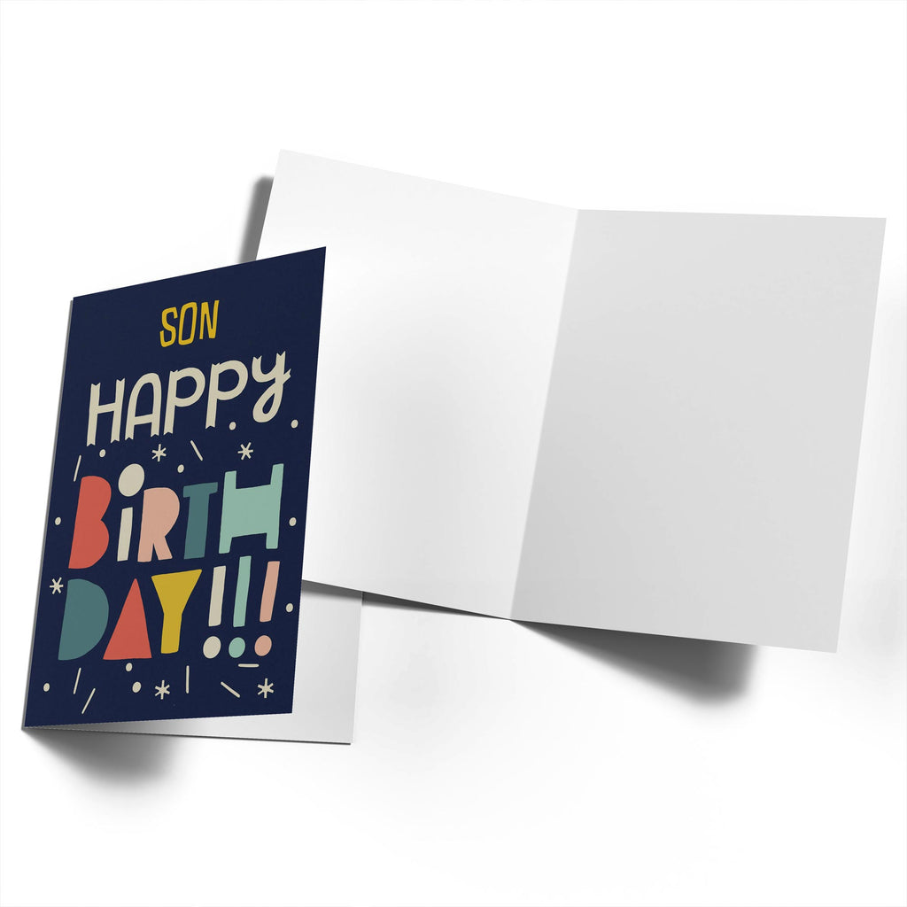 Son Happy Birthday Contemporary Editable Text