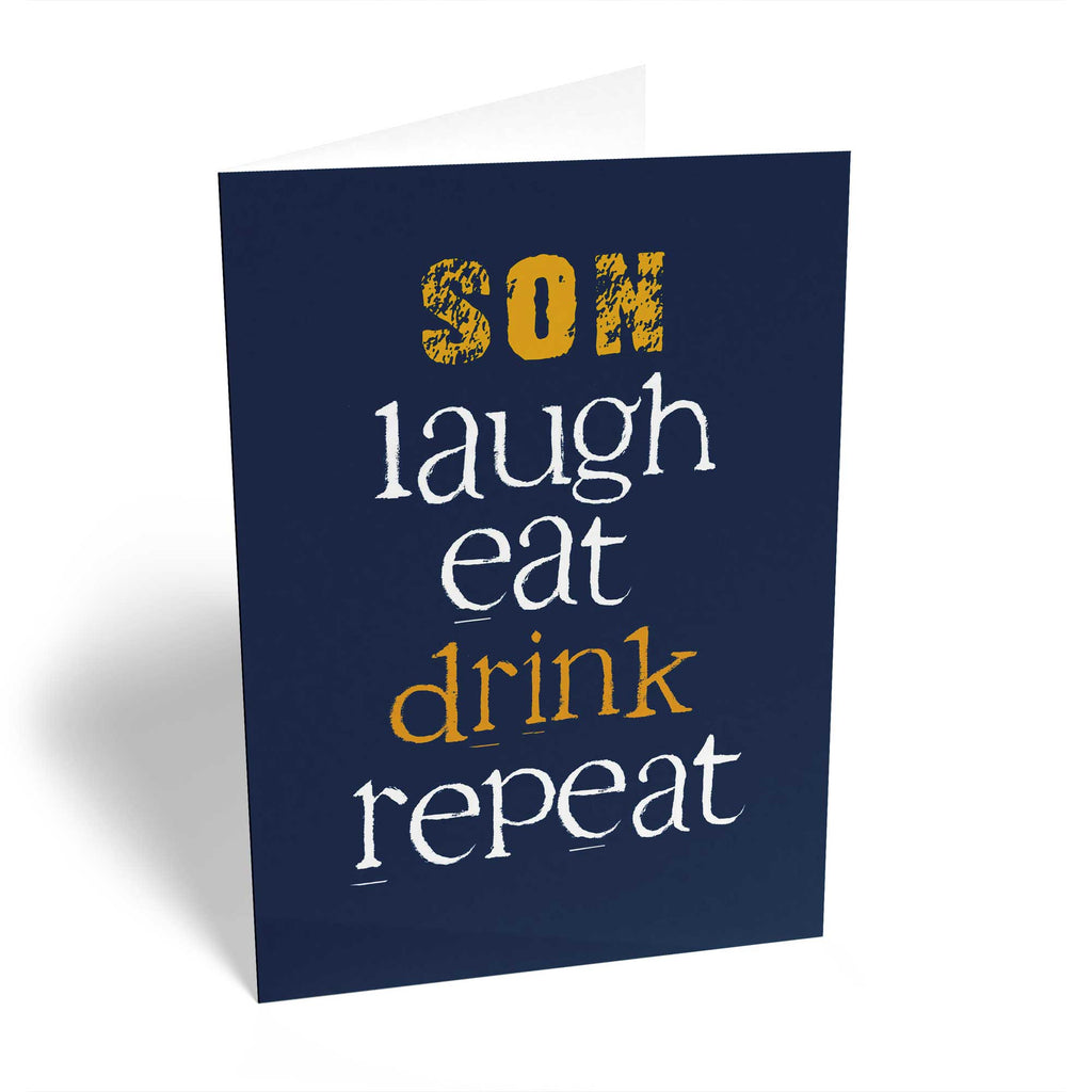 Son Editable Laugh Eat Drink Repeat