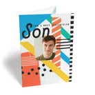 Son Photo Upload Lightning Flash Multicoloured Design