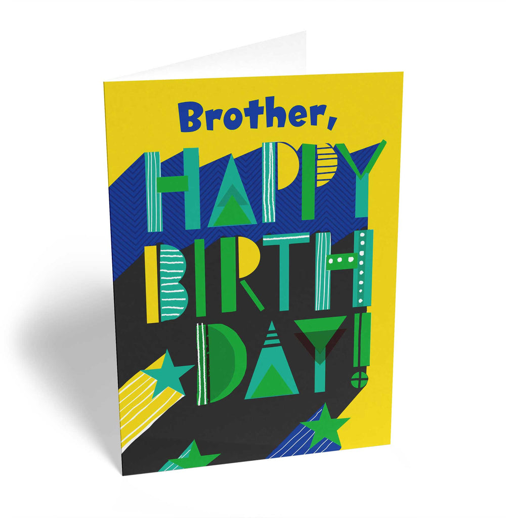 Brother Happy Birthday Editable Multicoloured Text