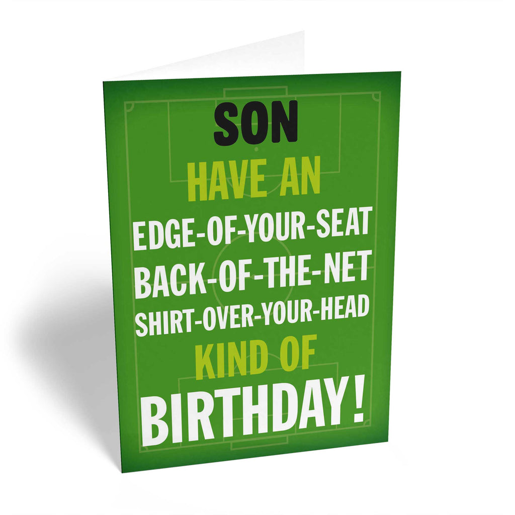 Son Birthday Football Editable Text