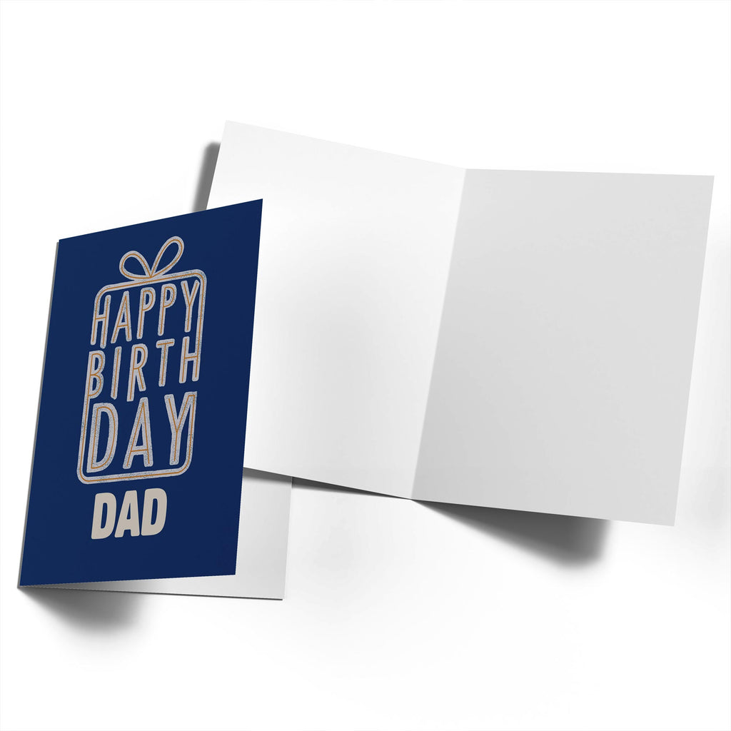 Dad Happy Birthday Text Based Wrapped Gift