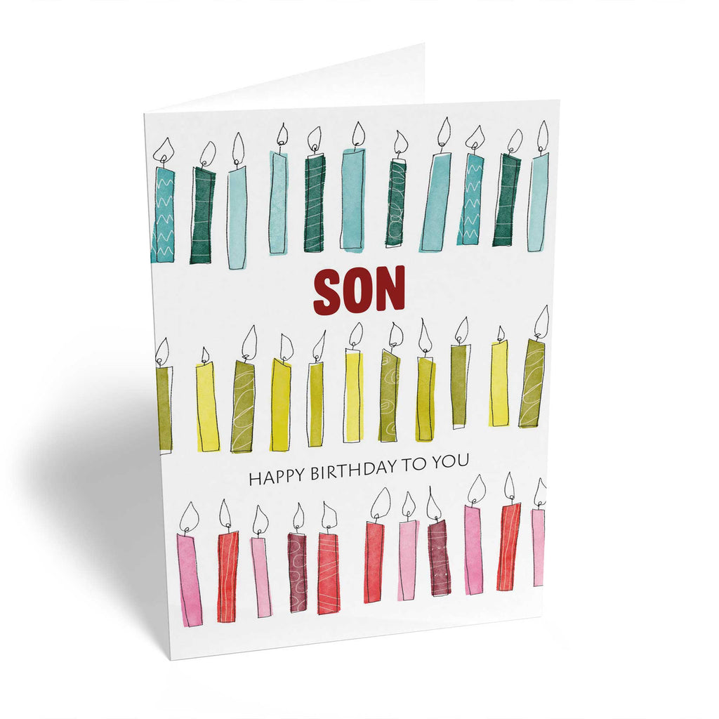 Son Happy Birthday To You Multicoloured Candles