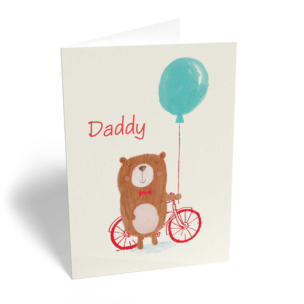 Daddy Cute Bear Balloon Bicycle