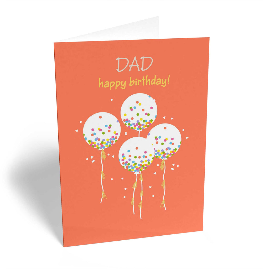 Dad Happy Birthday Balloons Circles