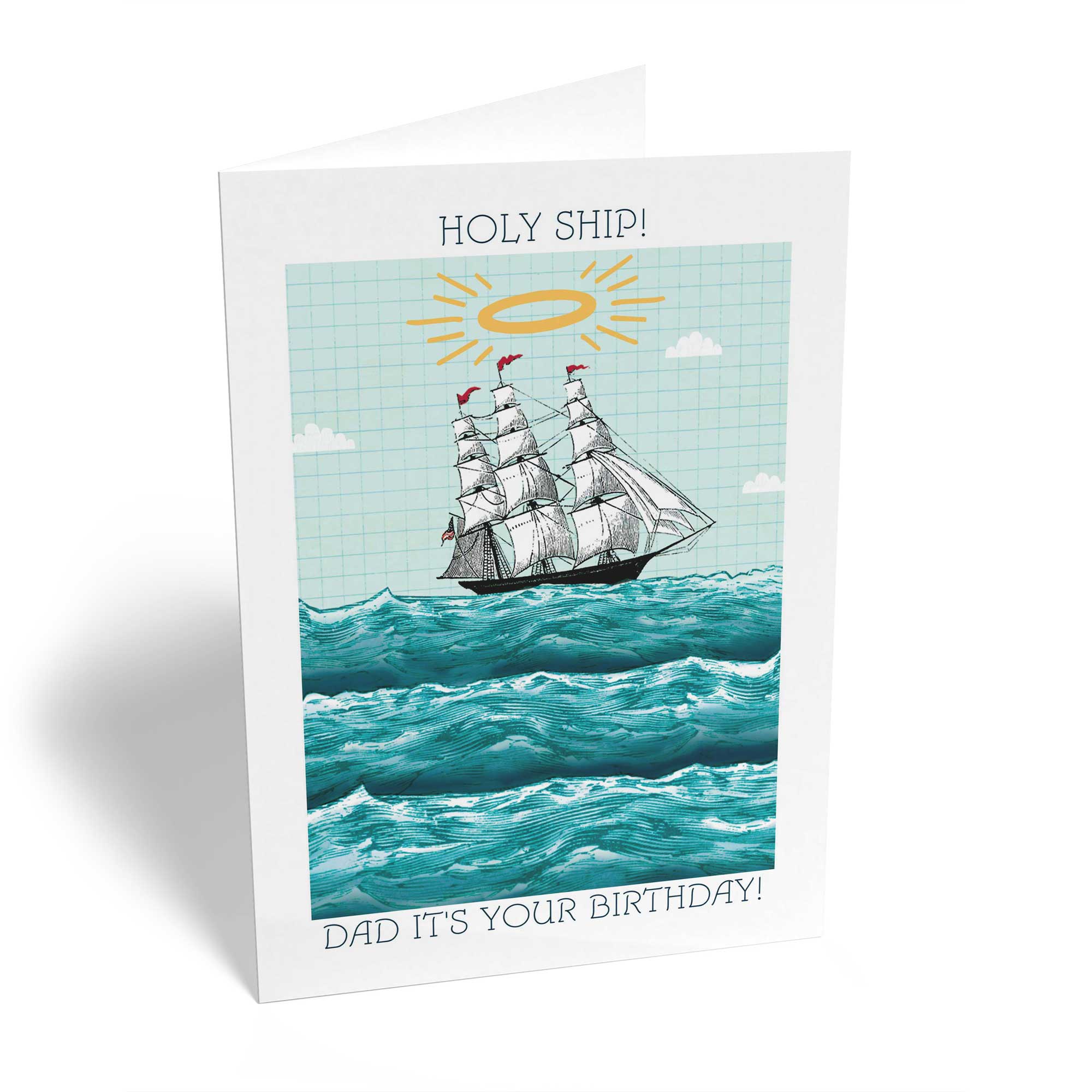 Dad Funny Birthday Sailing Ship Sea