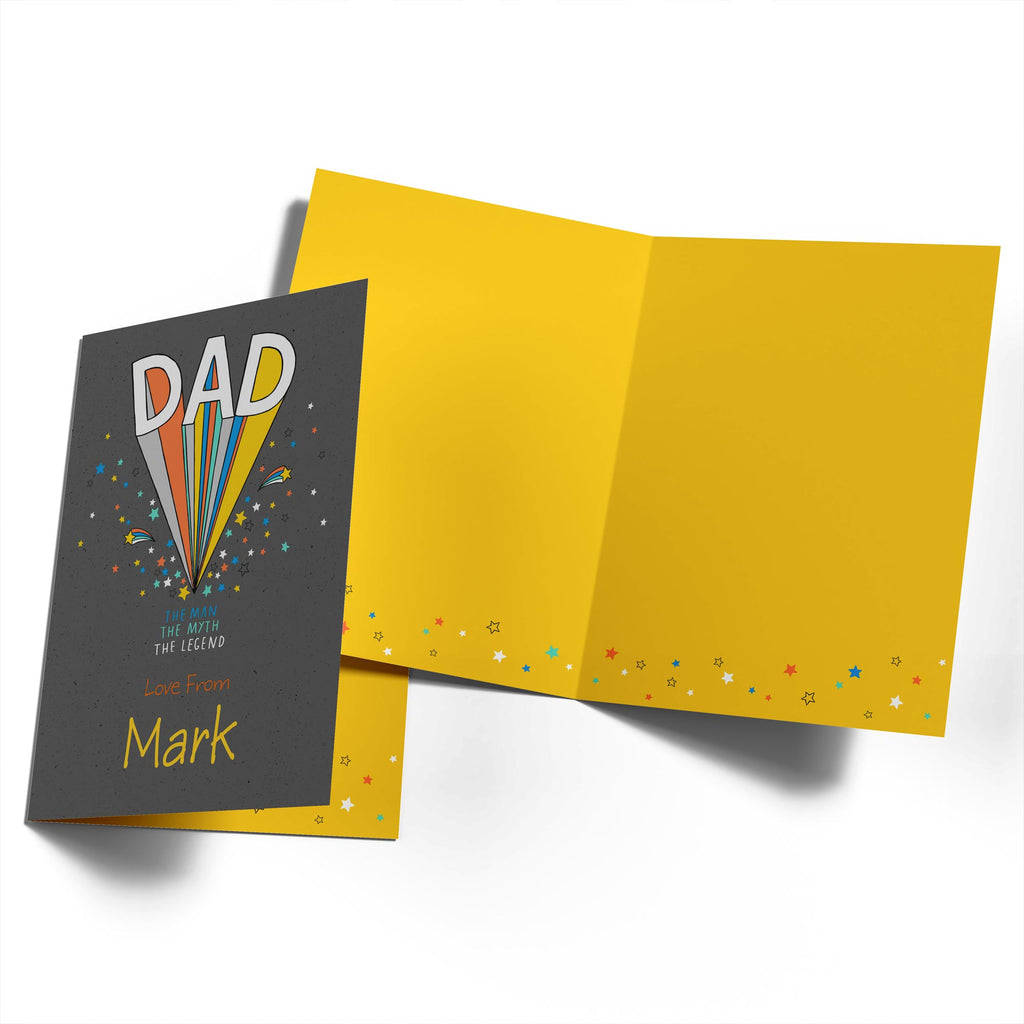 Dad Editable Text Based Contemporary Colourful Design