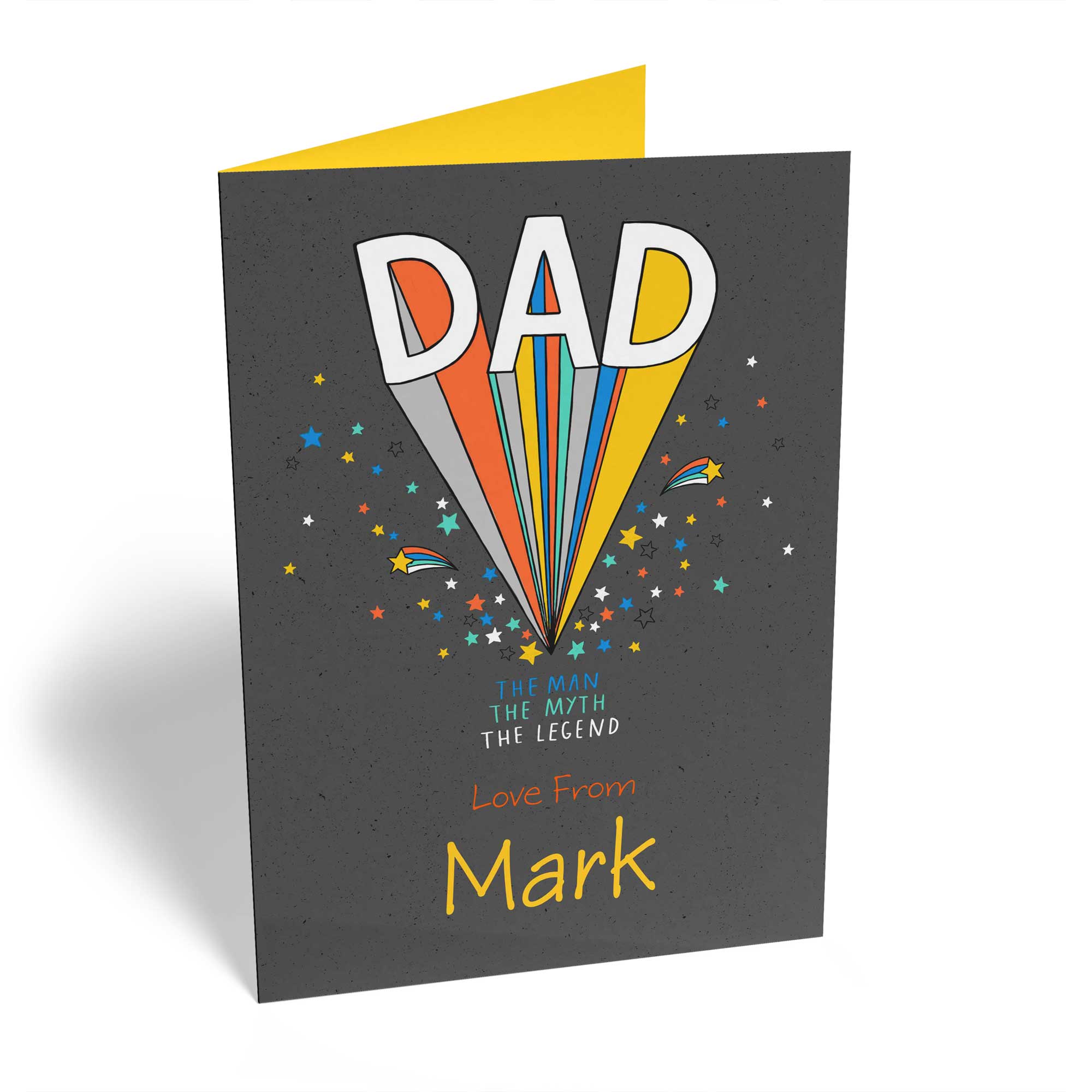 Dad Editable Text Based Contemporary Colourful Design