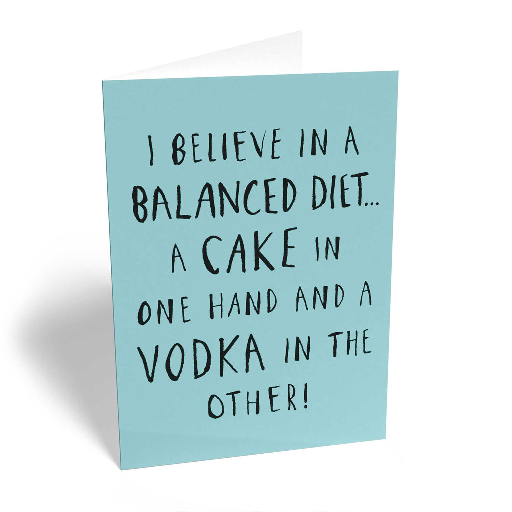 Funny Birthday Text Balanced Diet