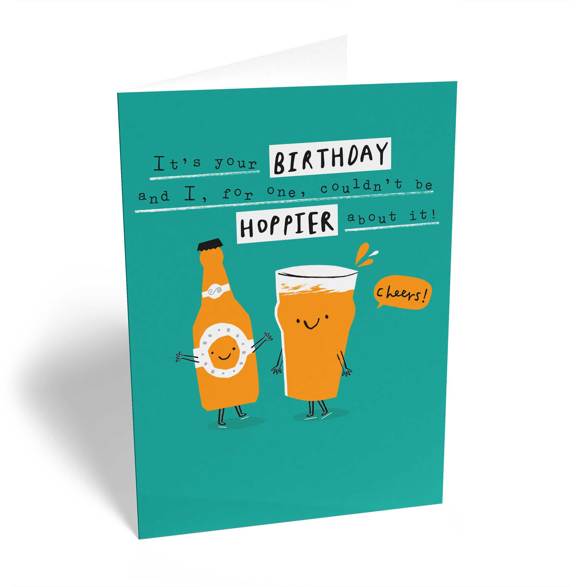 Personalised Couldn T Be Hoppier Illustrated Beer Birthday Card Hallmark Australia