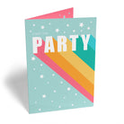 Contemporary Birthday Typography Party Rainbow