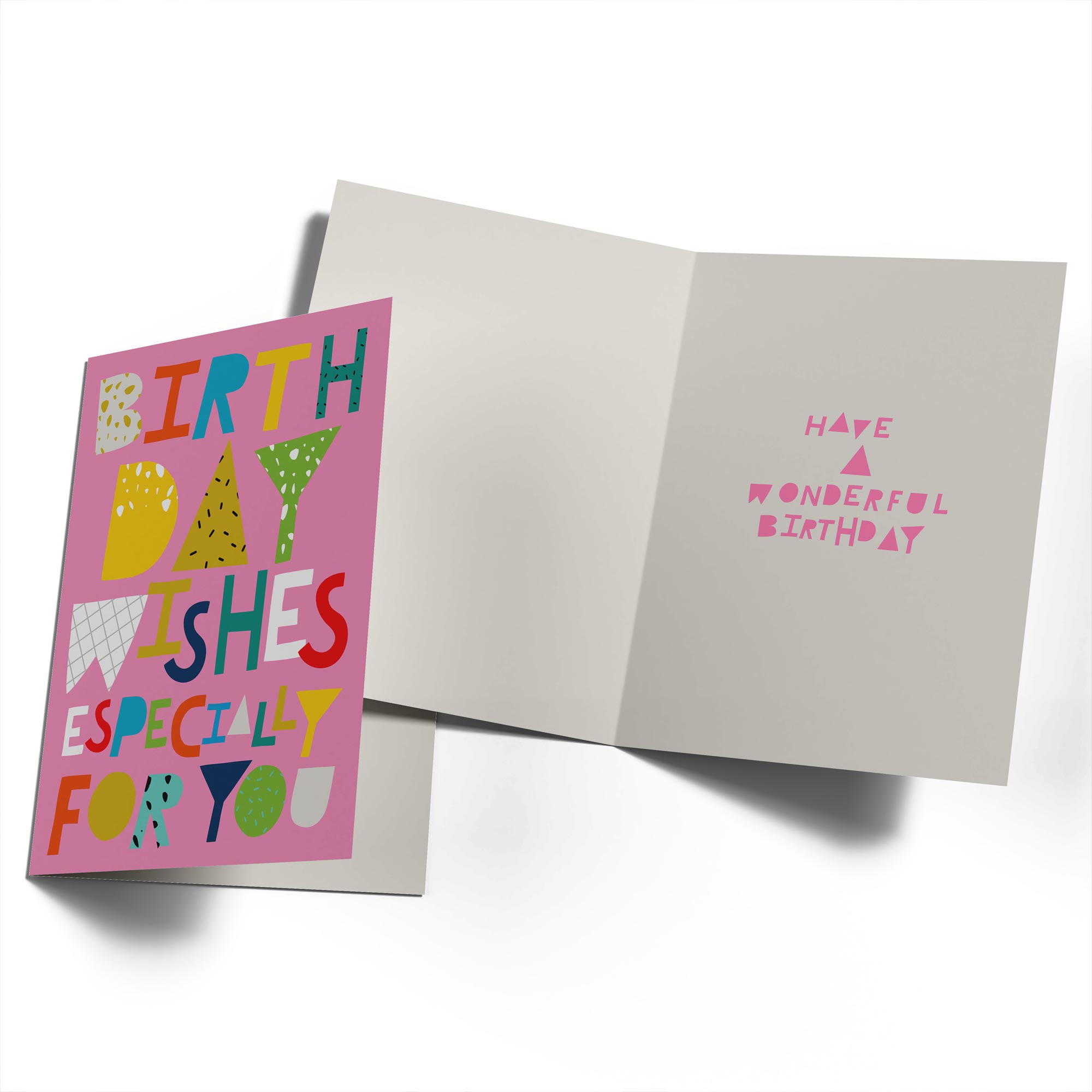 Contemporary Typography Colourful Birthday Wishes