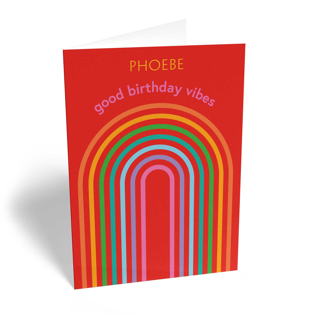 Contemporary Editable Rainbow Good Birthday Vibes
