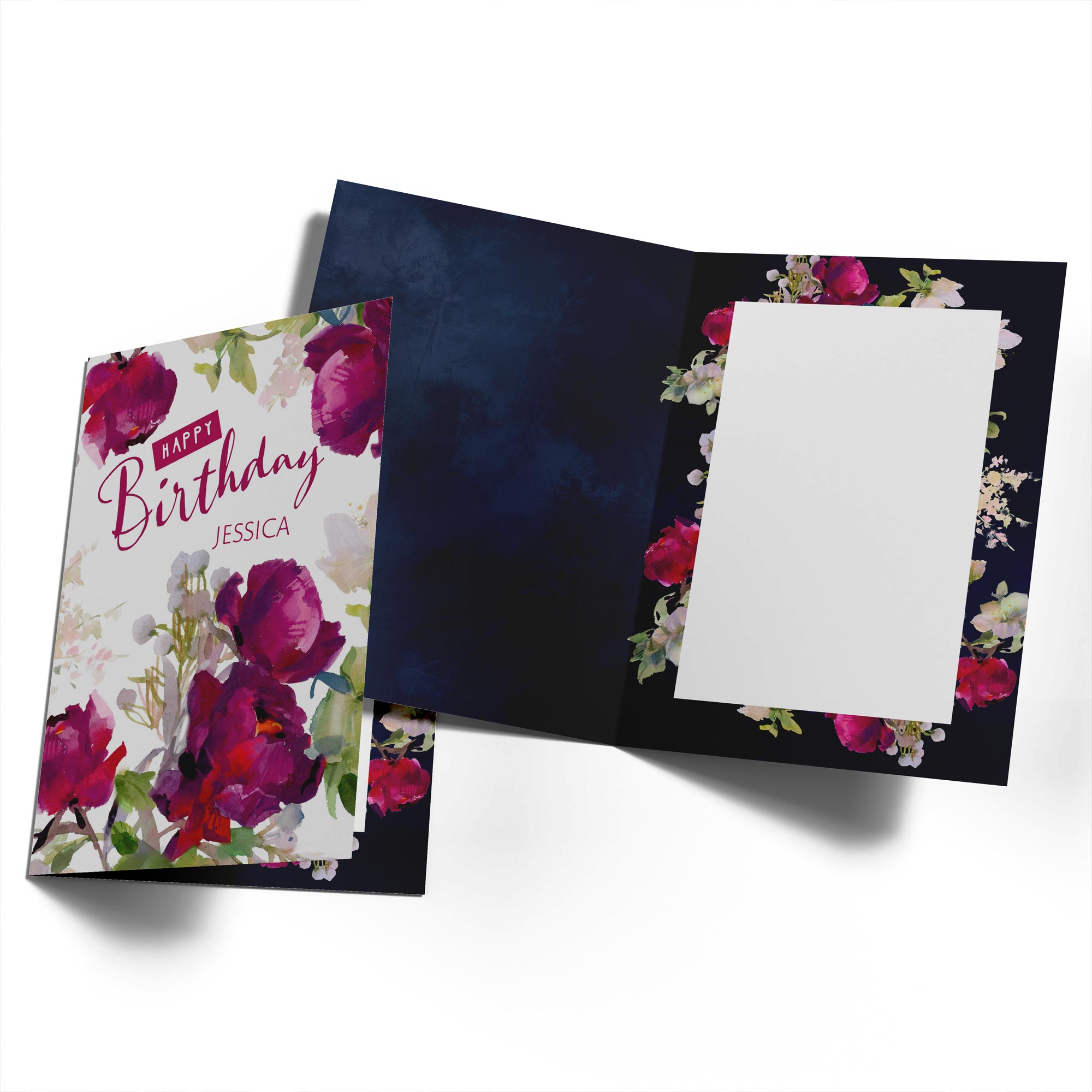 Traditional Birthday Editable Damask Roses