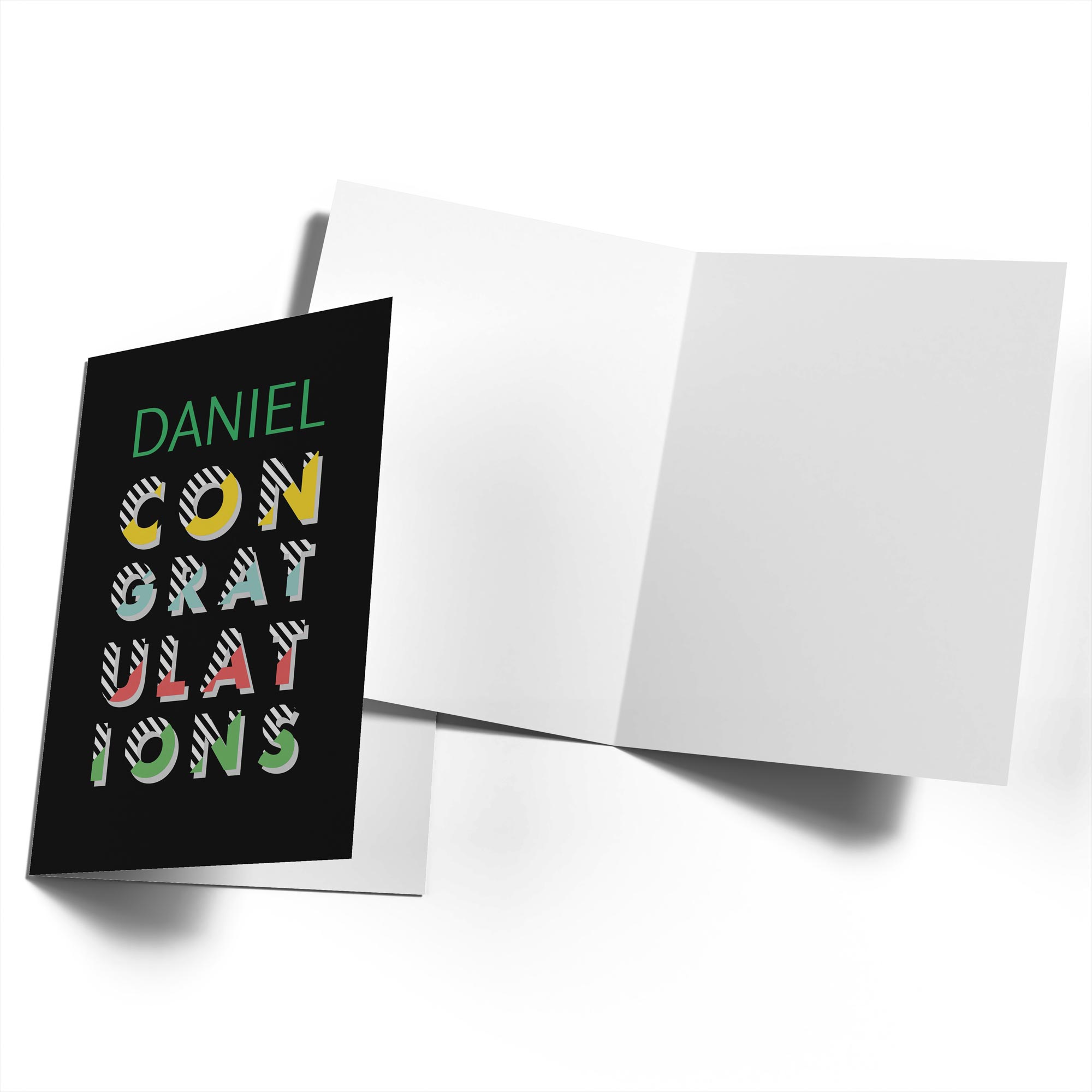 Contemporary Congrats Editable 80s Text