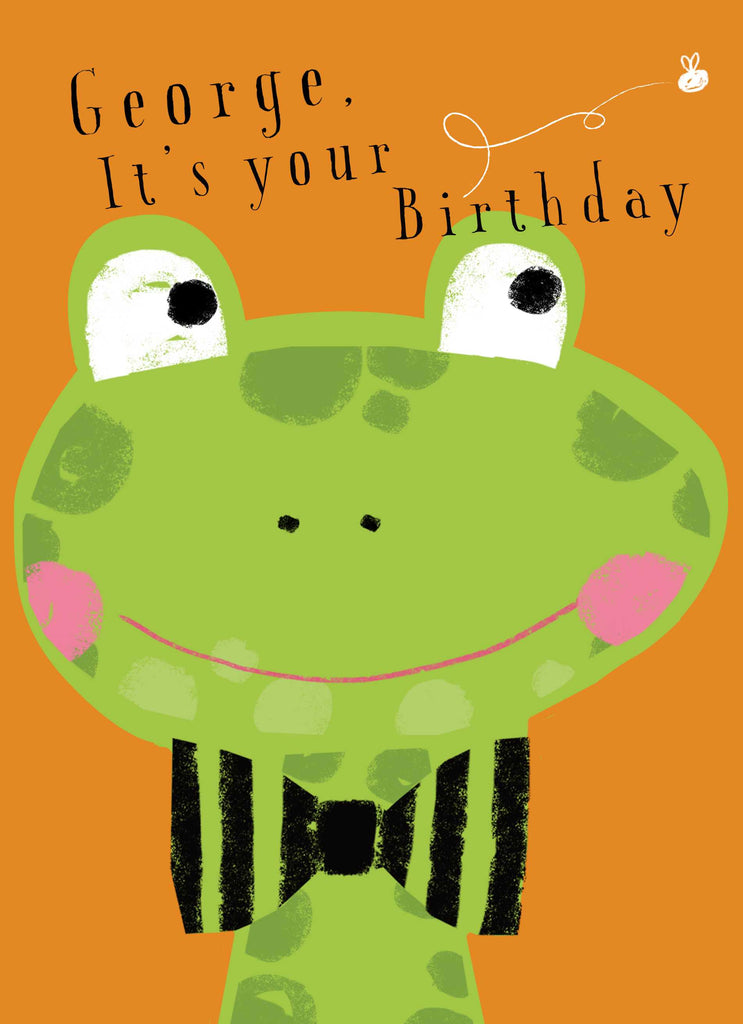Fun Frog In A Bowtie Kids Birthday