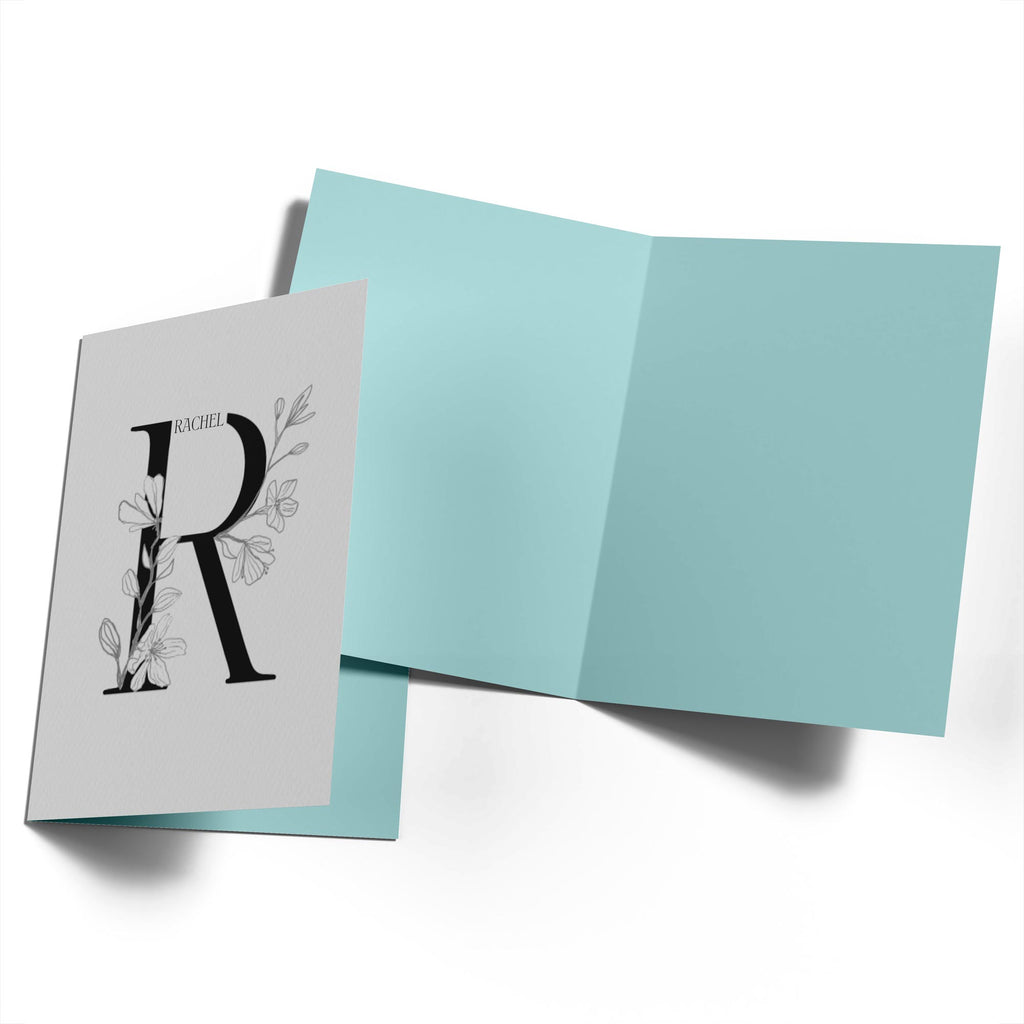Contemporary Editable Initial Illustrated Letter R