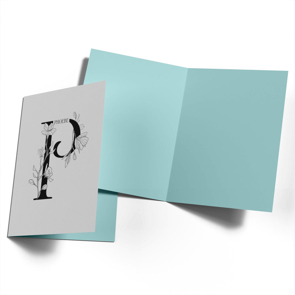 Contemporary Editable Initial Illustrated Letter P