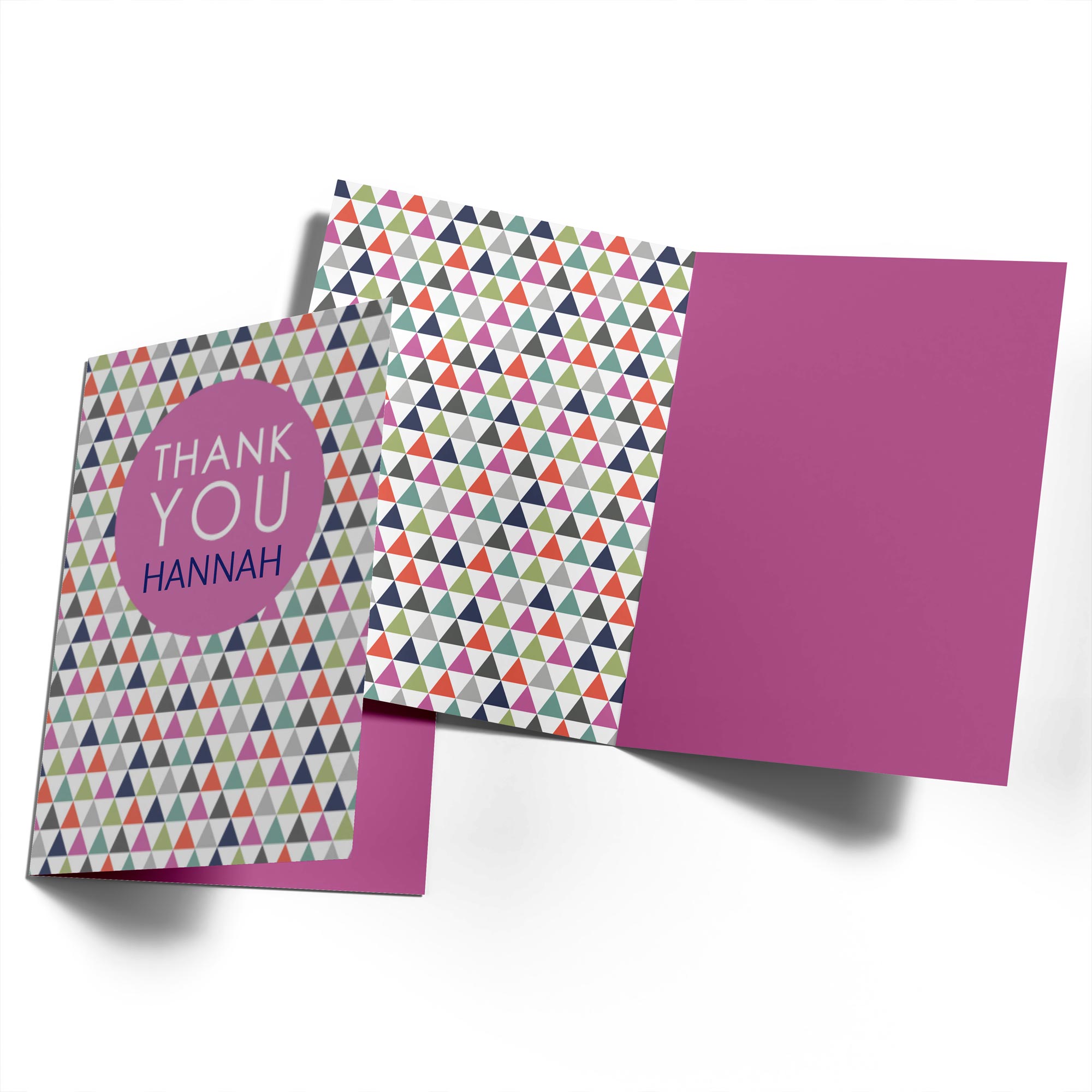 Contemporary Thank You Editable Triangles