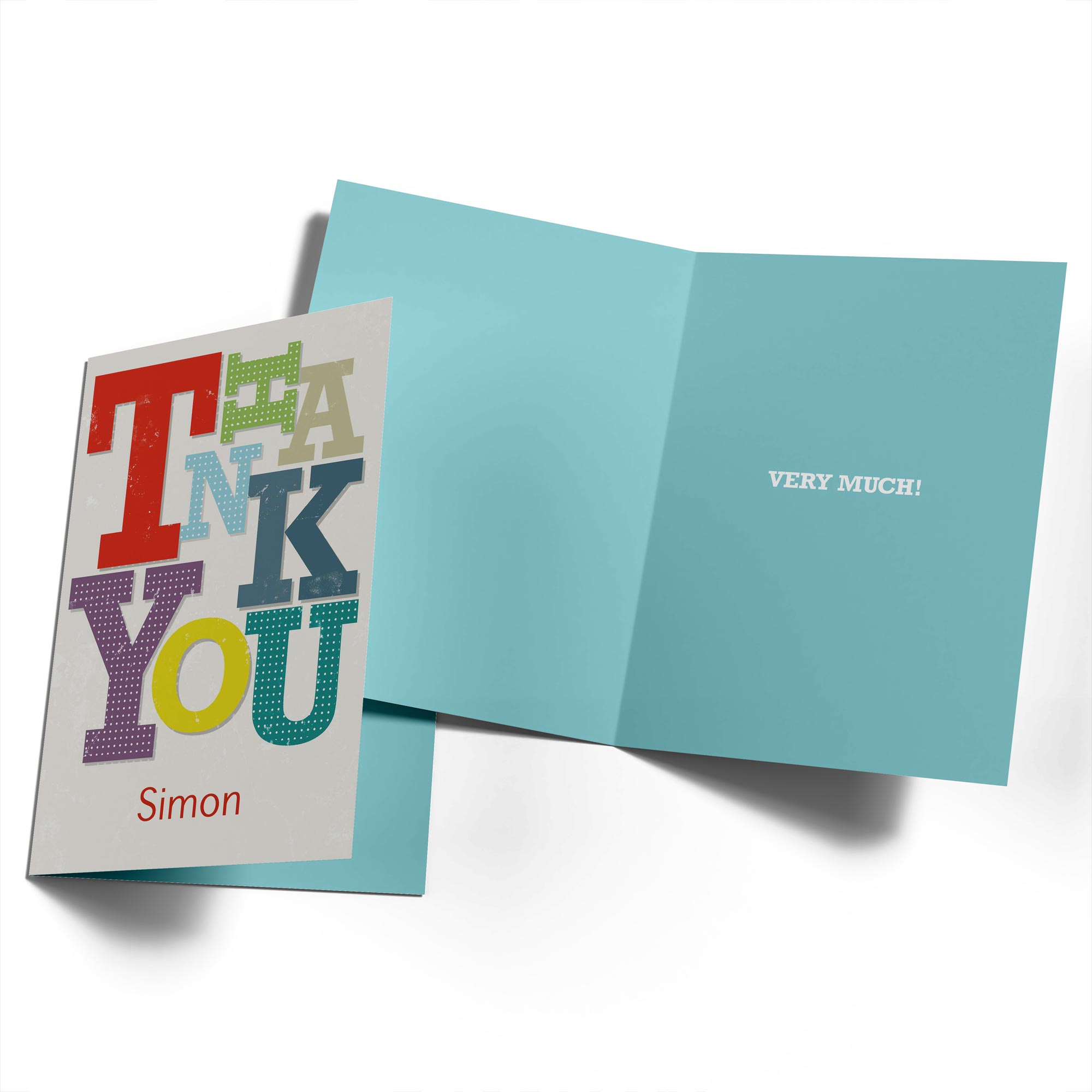 Contemporary Thank You Editable Letterpress