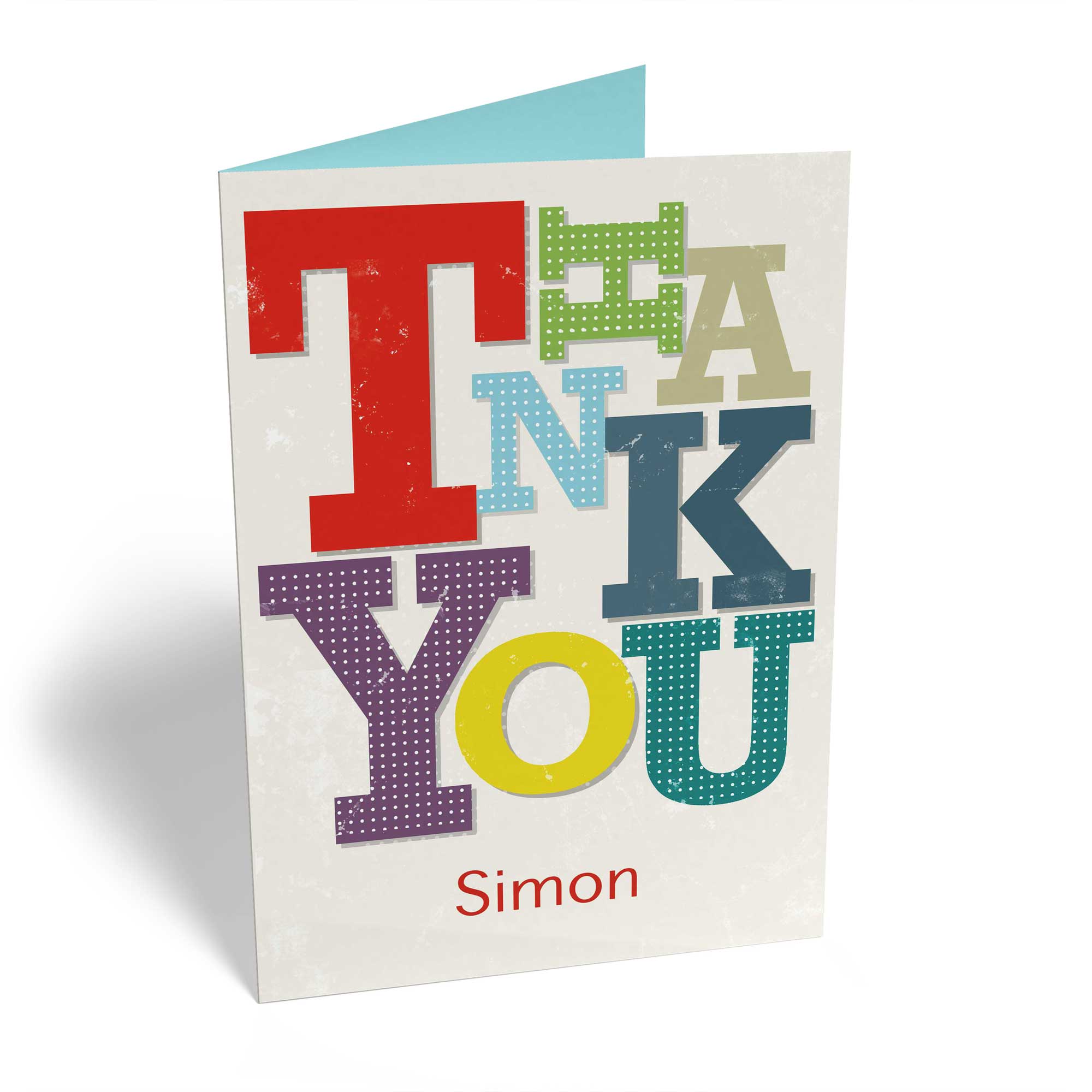 Contemporary Thank You Editable Letterpress