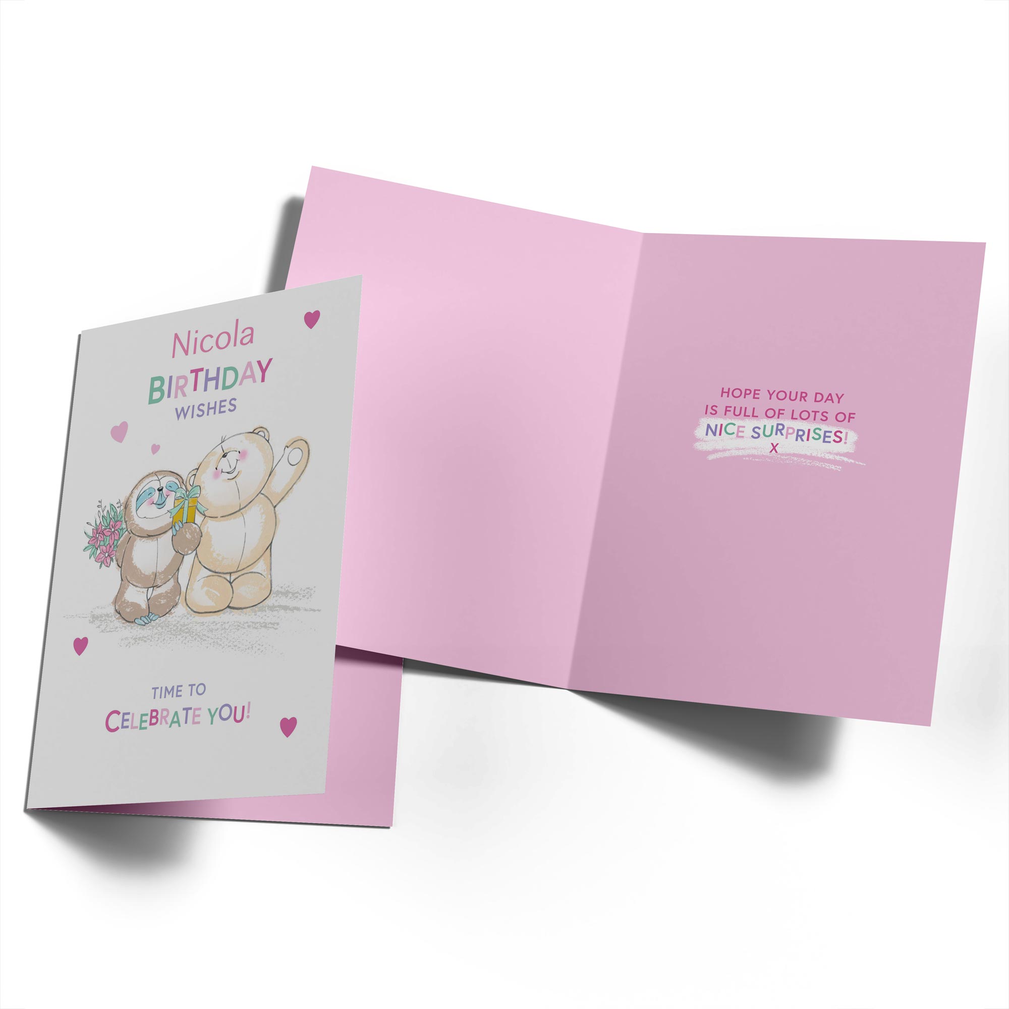 Cute Birthday Editable Forever Friends Bear Owl