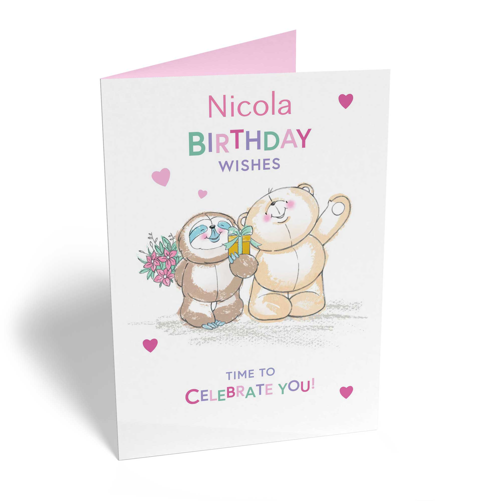 Cute Birthday Editable Forever Friends Bear Owl