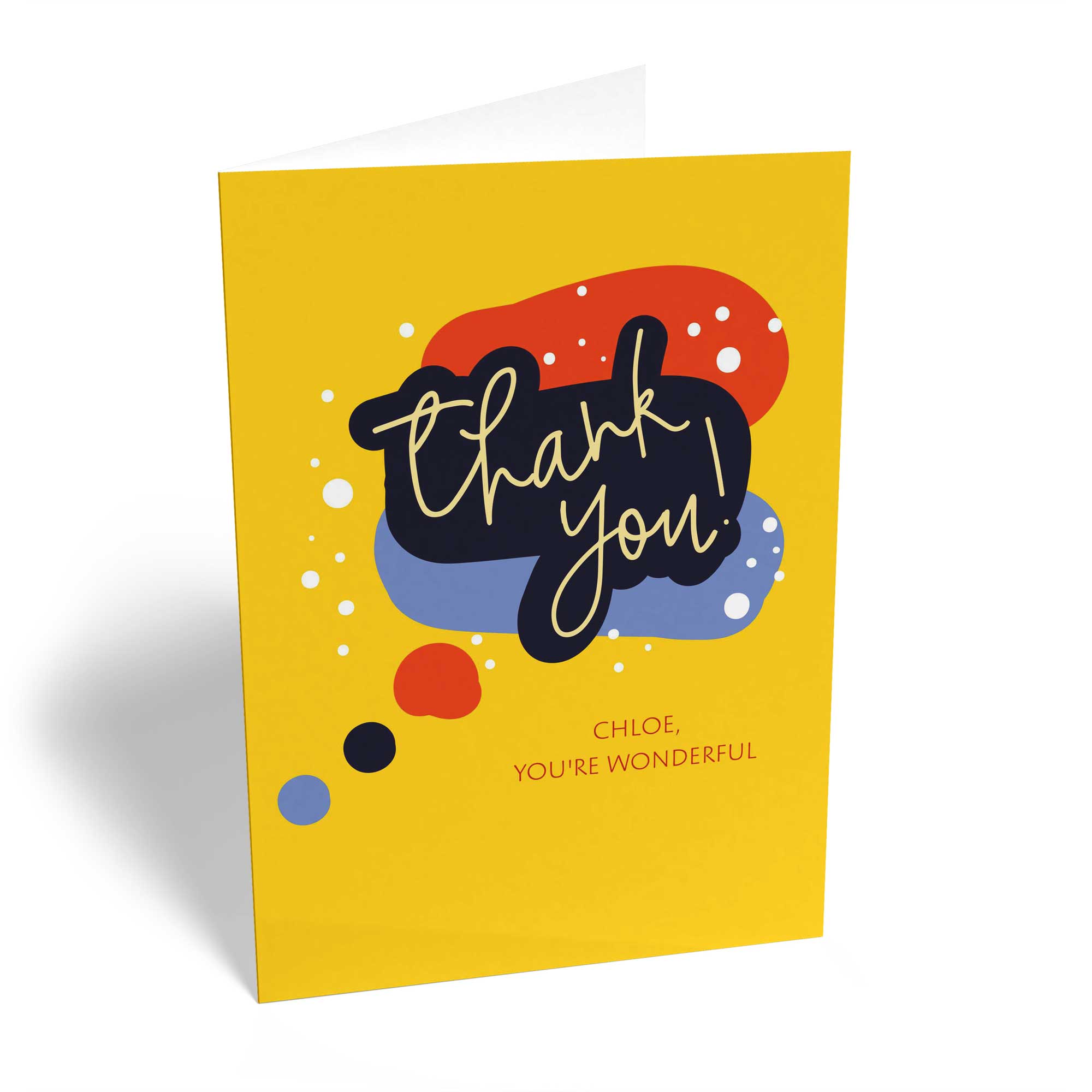 Contemporary Thank You Editable Colour Blobs