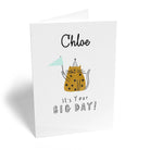 Cute Birthday Editable Cheetah Cat Flag