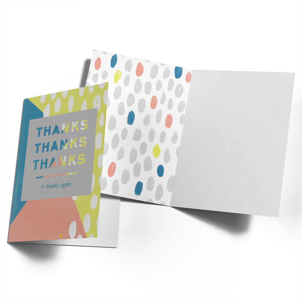 Contemporary Thank You Repeat Graphic Pattern