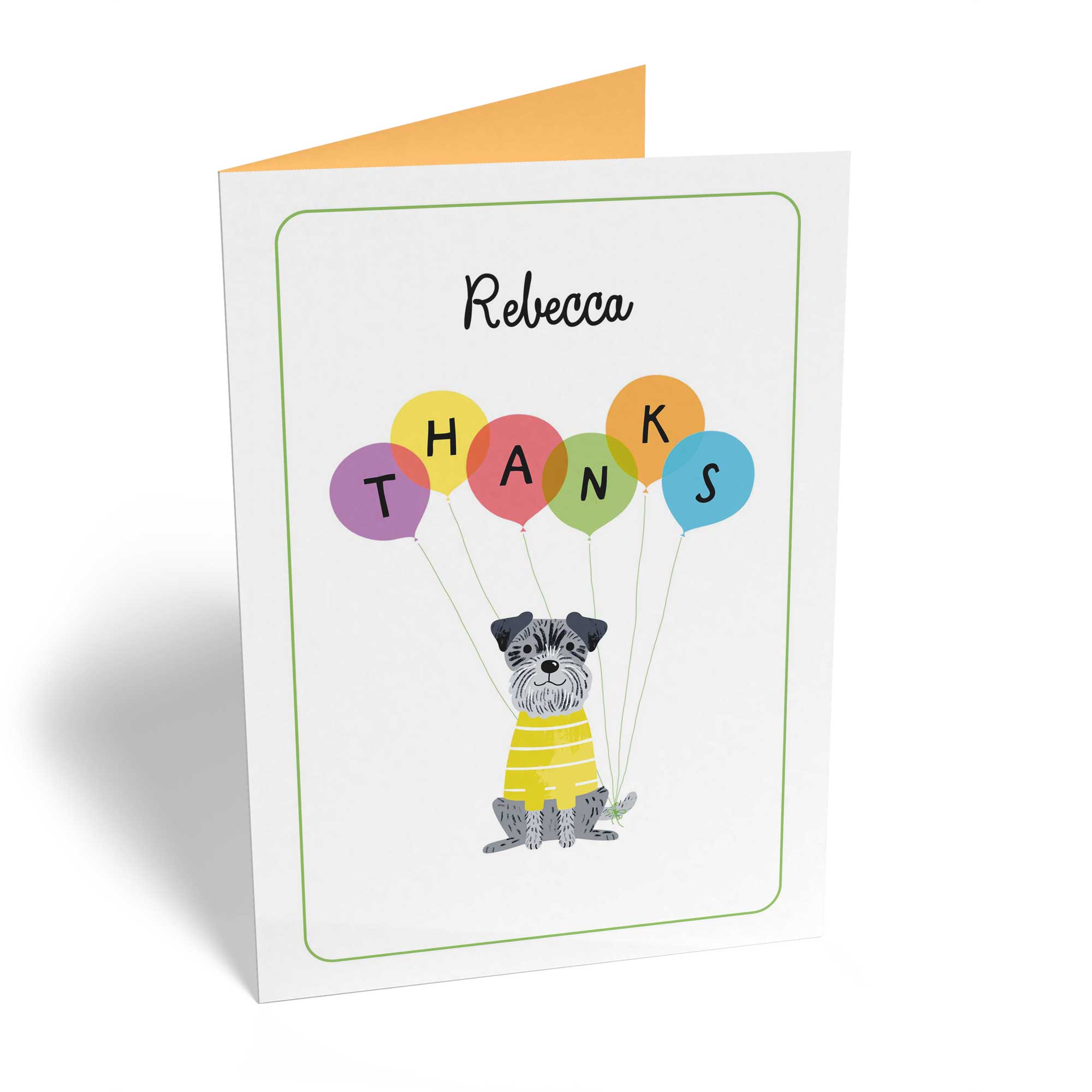 Contemporary Thank You Editable Dog Balloons