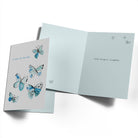 Classic Sympathy Illustrated Turquoise Butterflies