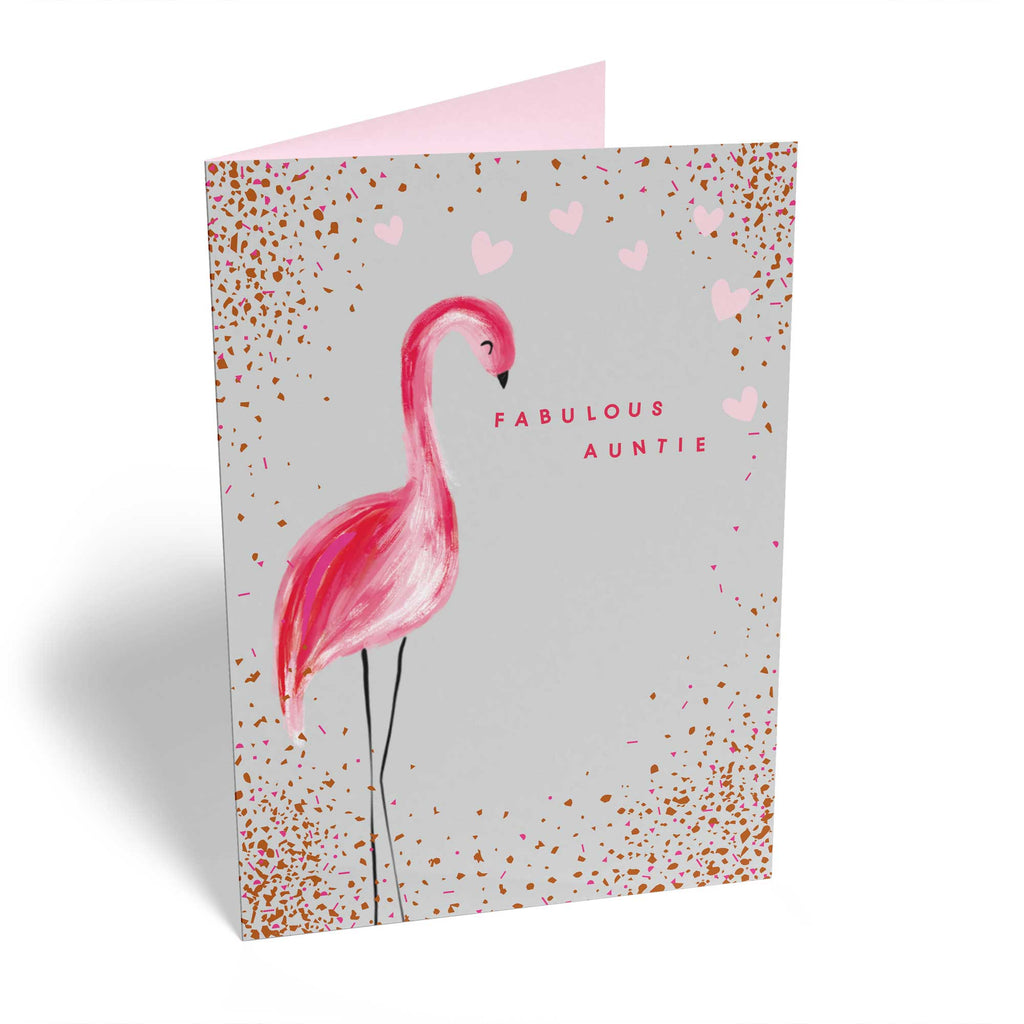 Classic Auntie Birthday Flamingo Fabulous