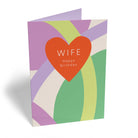 Contemporary Wife Birthday Heart Pastels