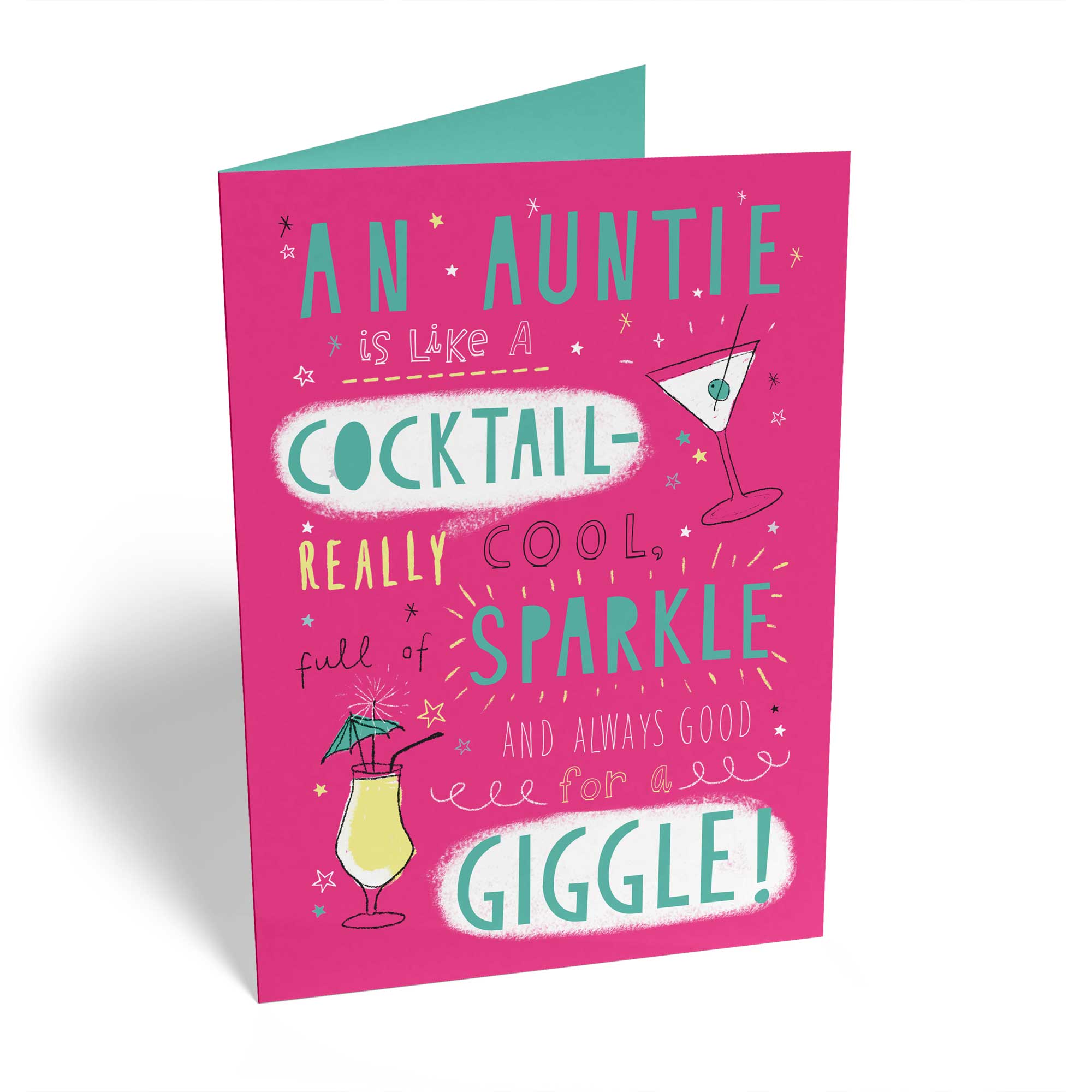 Funny Auntie Birthday Text Cocktail Giggle