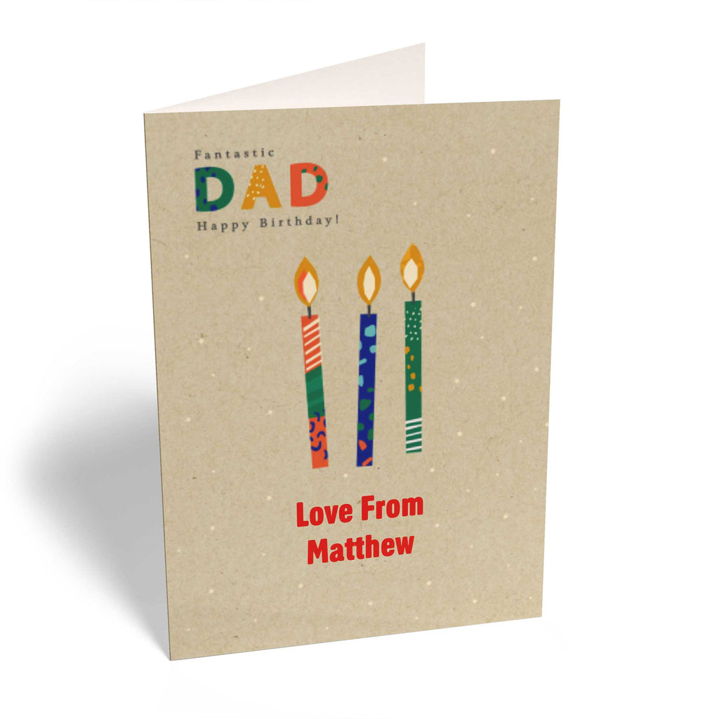Classic Birthday For Dad Editable Candles